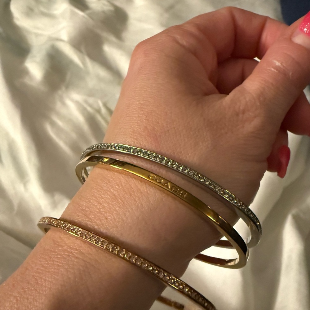 Elegant Gold and Silver Bangle Set